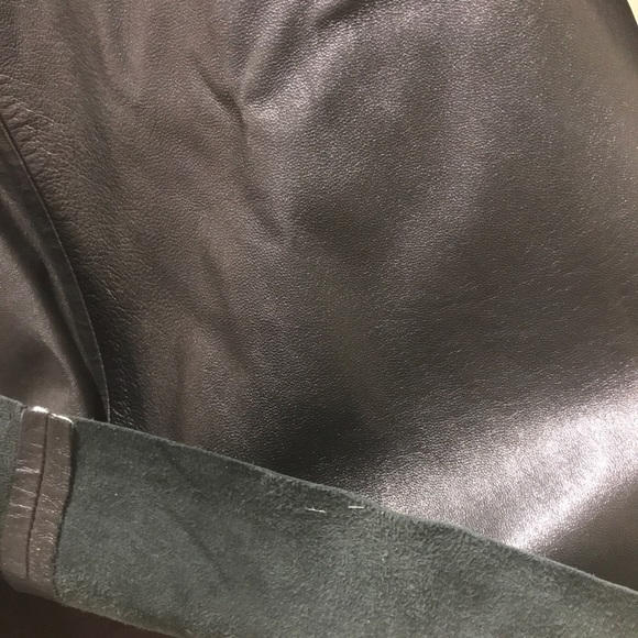 Ted Baker maroon sweater with black leather front - Picture 5 of 6